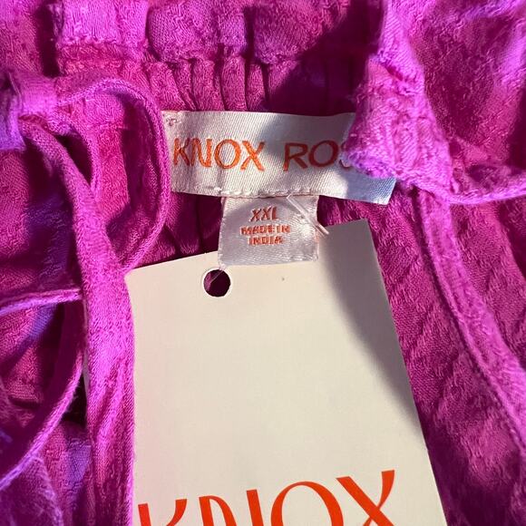 Knox Rose Women's Magenta Pink Woven Halter Tank Top - Size XXL - NWT - Picture 2 of 8